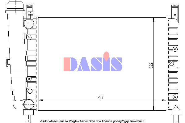 AKS DASIS Радиатор, охлаждение двигателя 080840N
